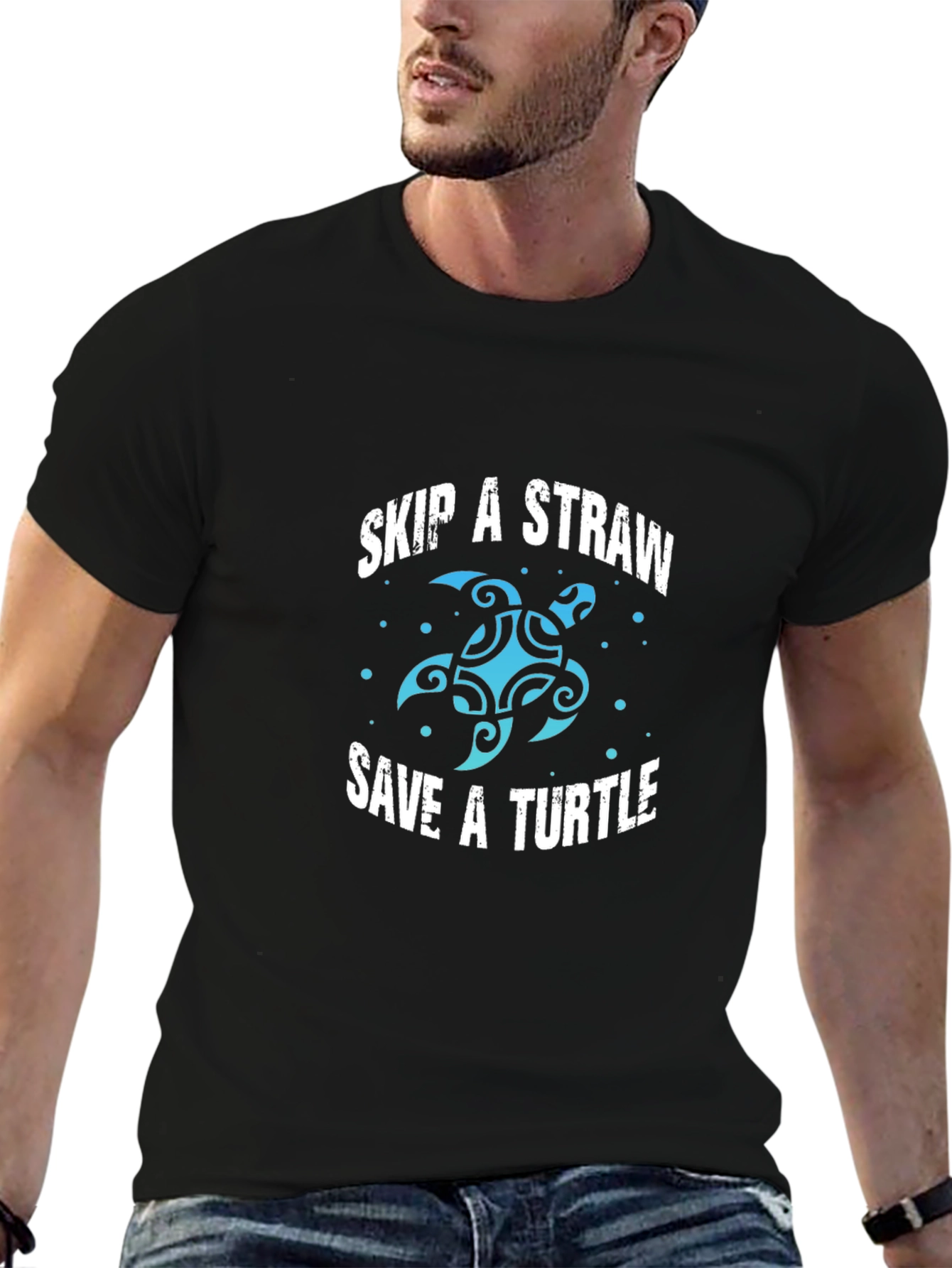 Skip A Straw Save A Turtle Graphic Tee