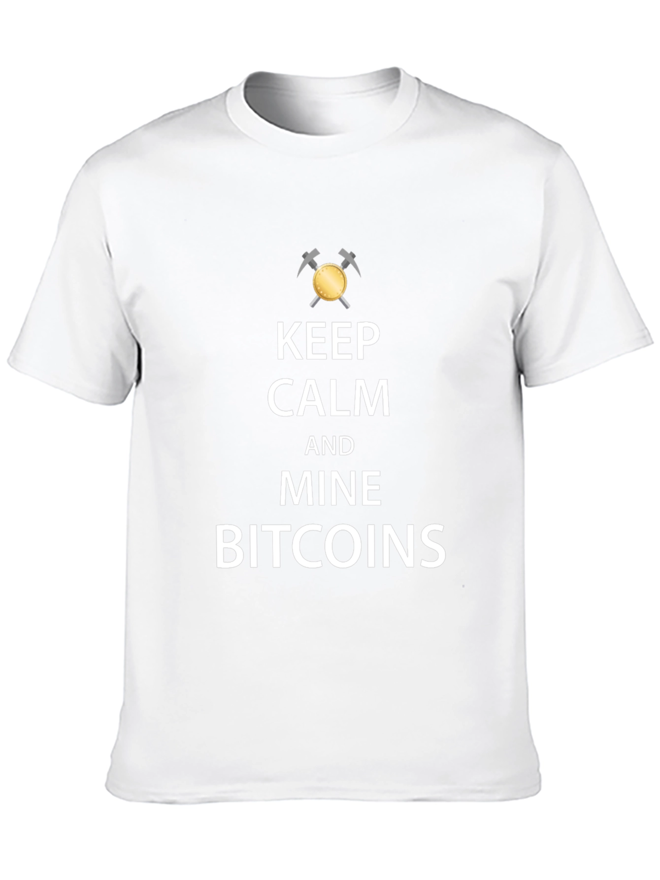 Keep Calm and Mine Bitcoins Black T-Shirt