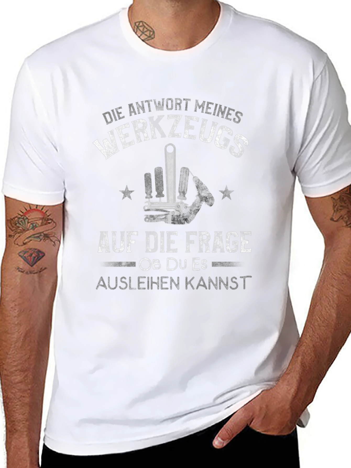 Funny Tooling Answer Mens Black T-Shirt