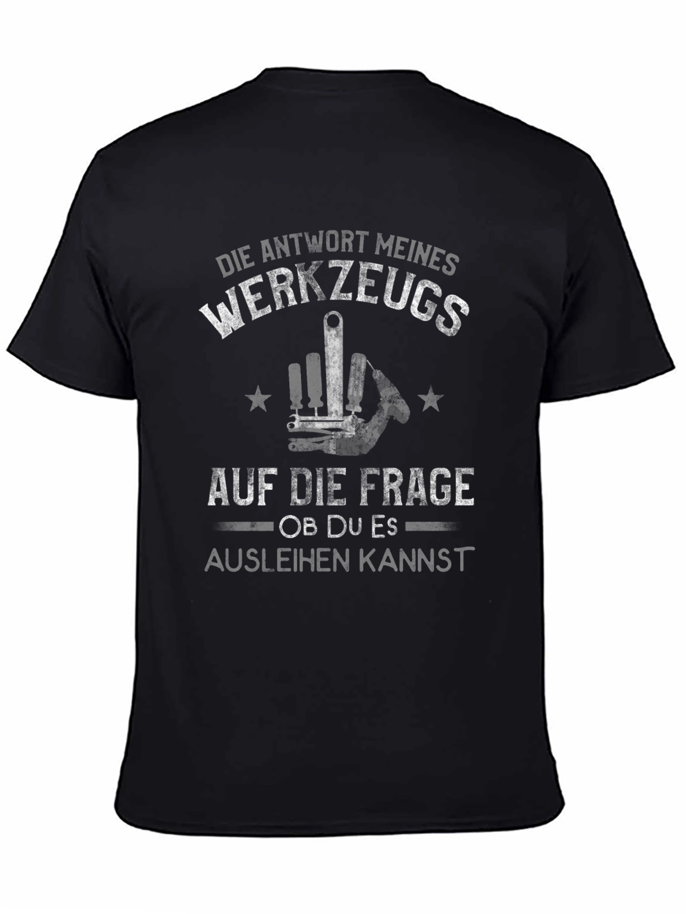 Funny Tooling Answer Mens Black T-Shirt