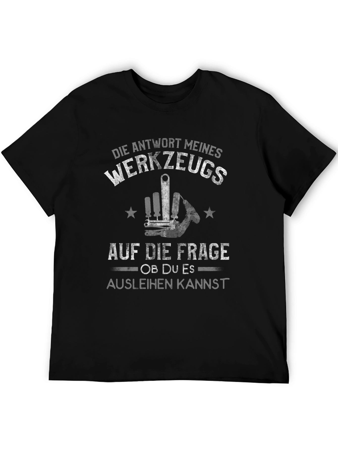 Funny Tooling Answer Mens Black T-Shirt