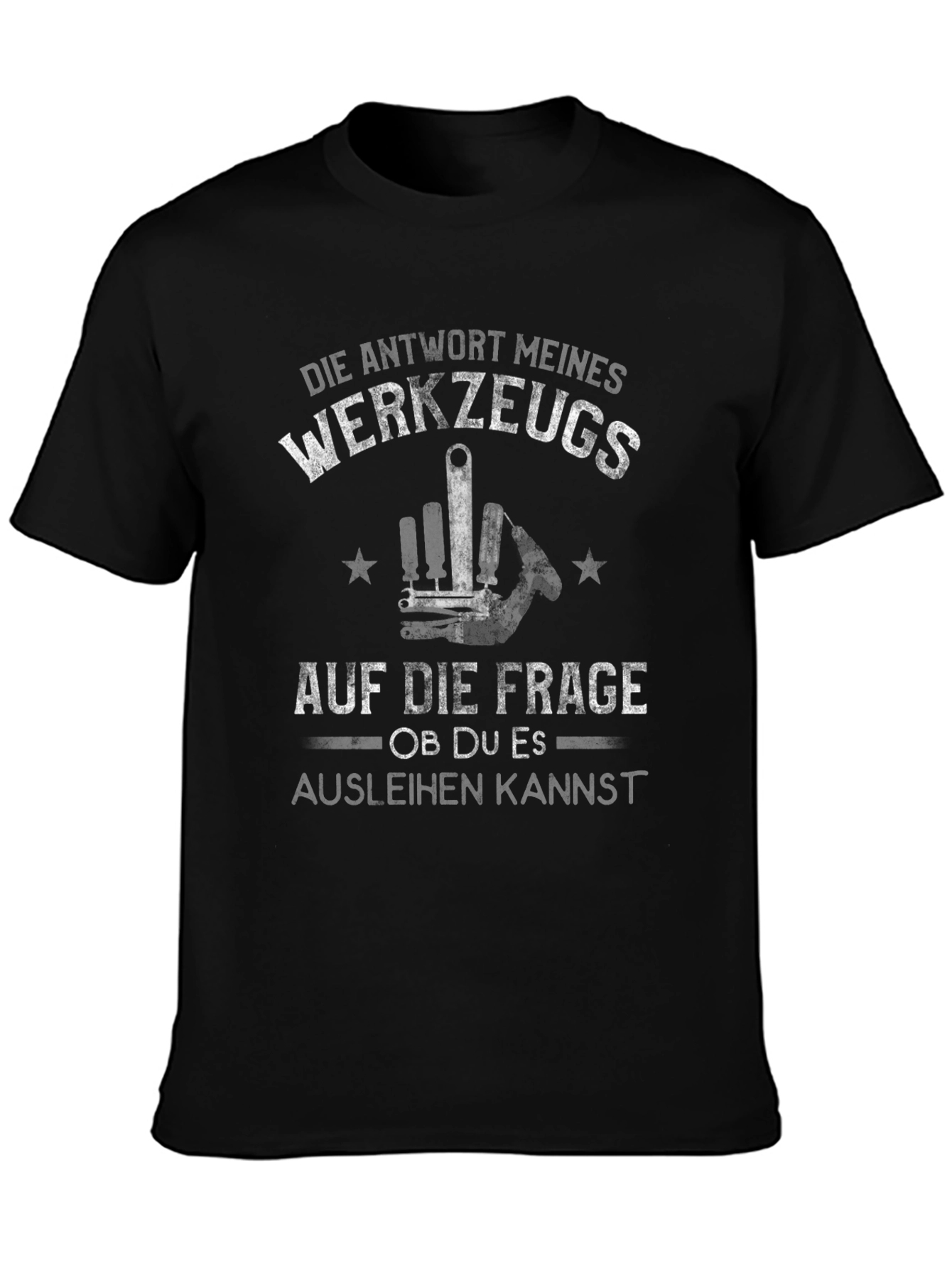 Funny Tooling Answer Mens Black T-Shirt