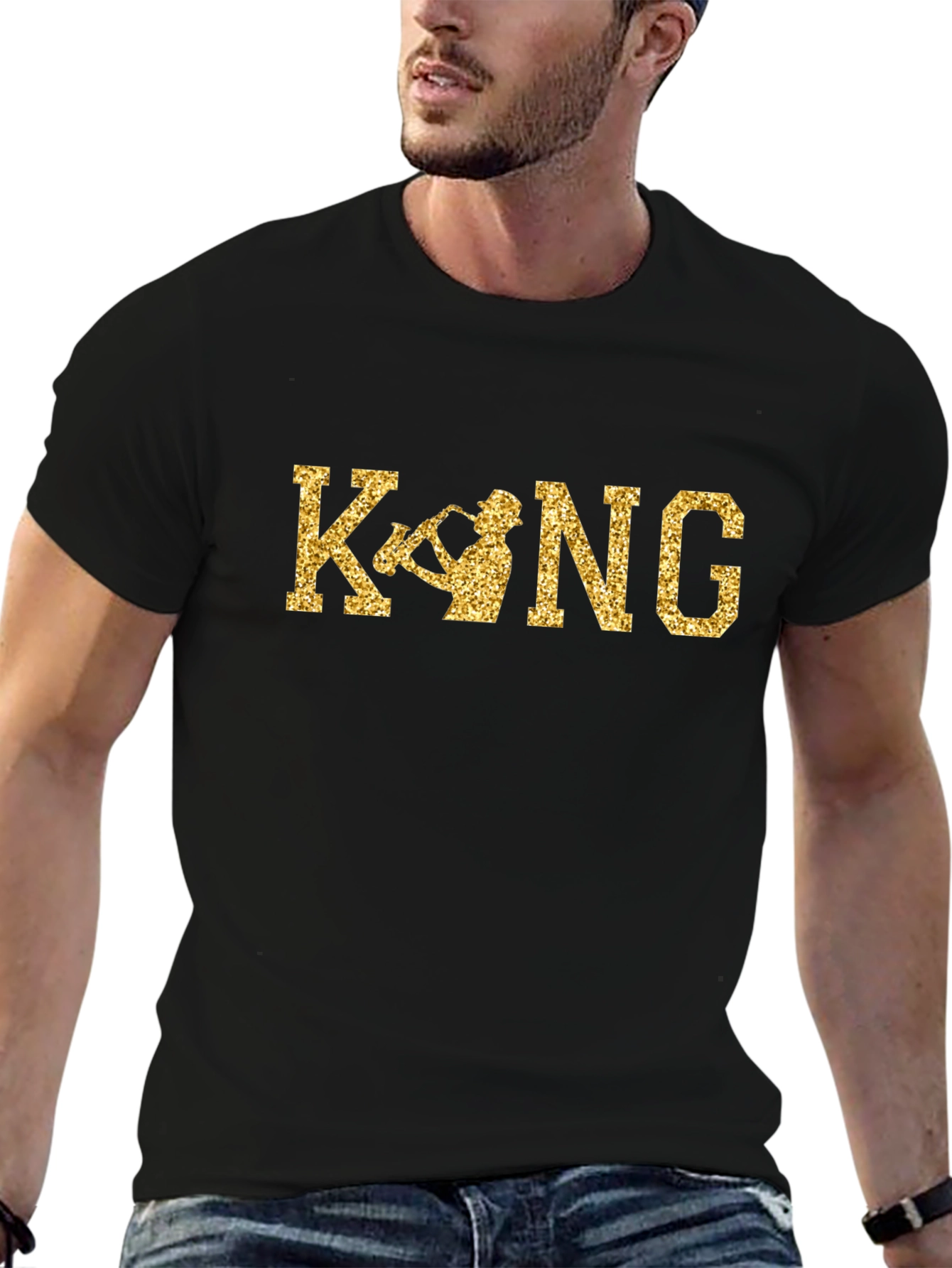 King Saxophone Black T-Shirt