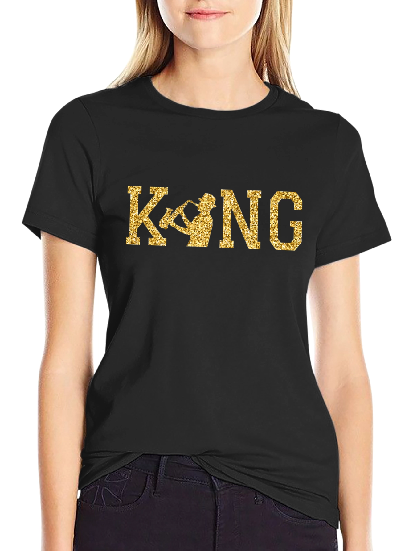 King Saxophone Black T-Shirt