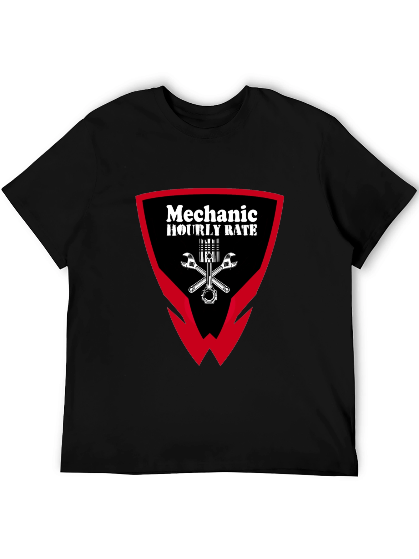 Mechanic Hourly Rate Graphic Tee - Black