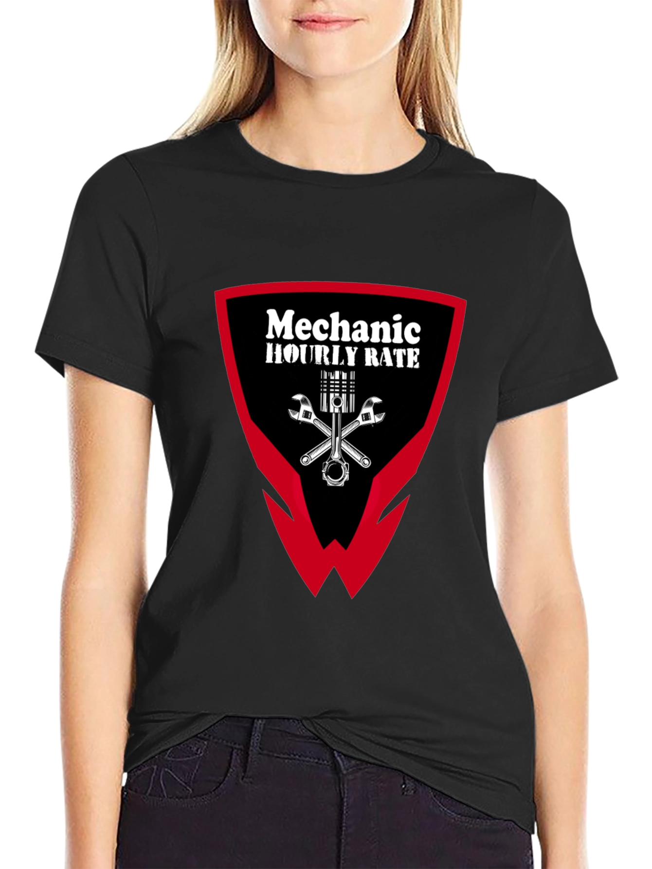 Mechanic Hourly Rate Graphic Tee - Black