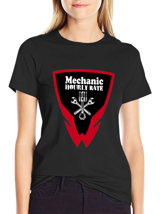 Mechanic Hourly Rate Graphic Tee - Black