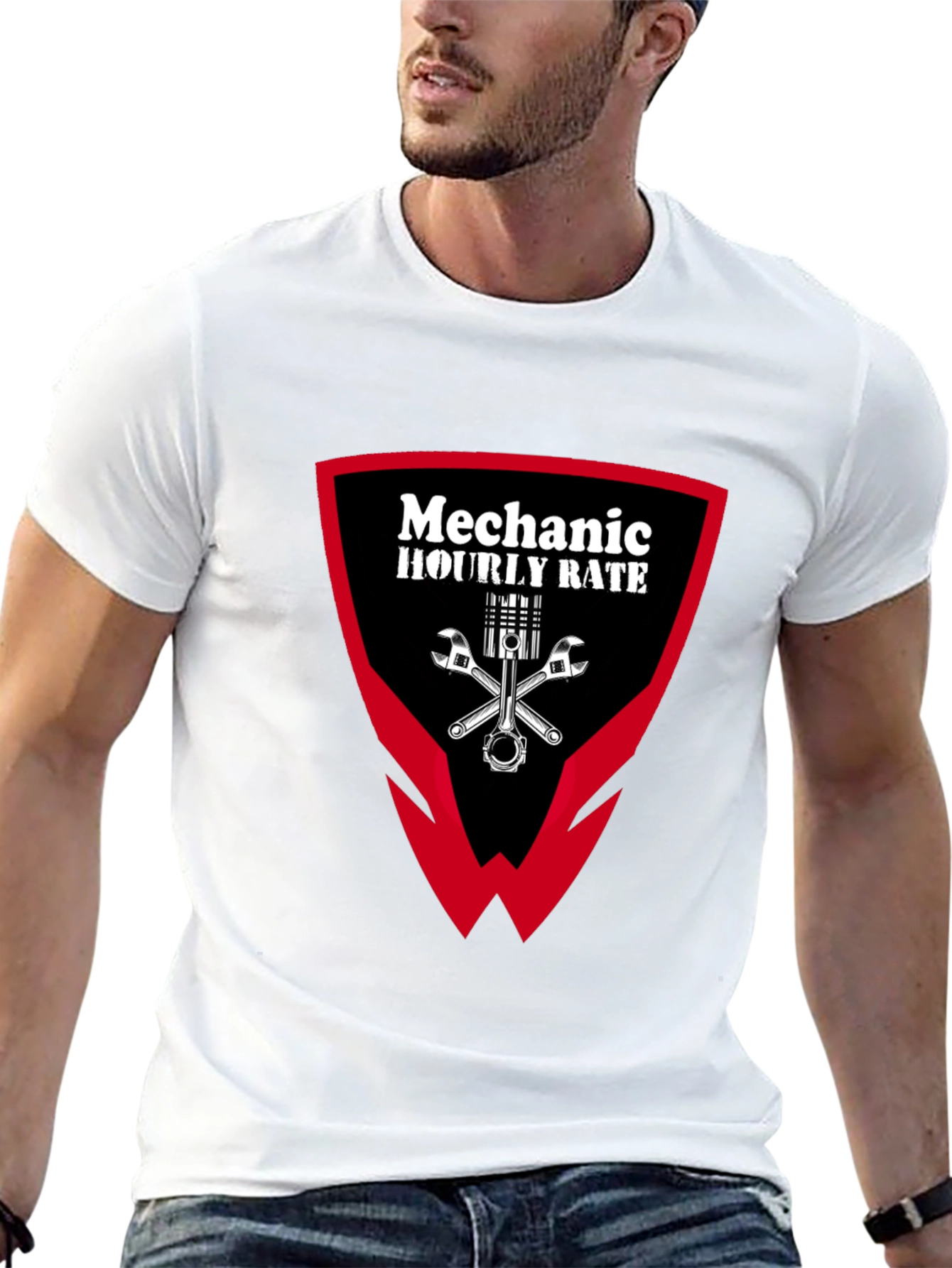 Mechanic Hourly Rate Graphic Tee - Black
