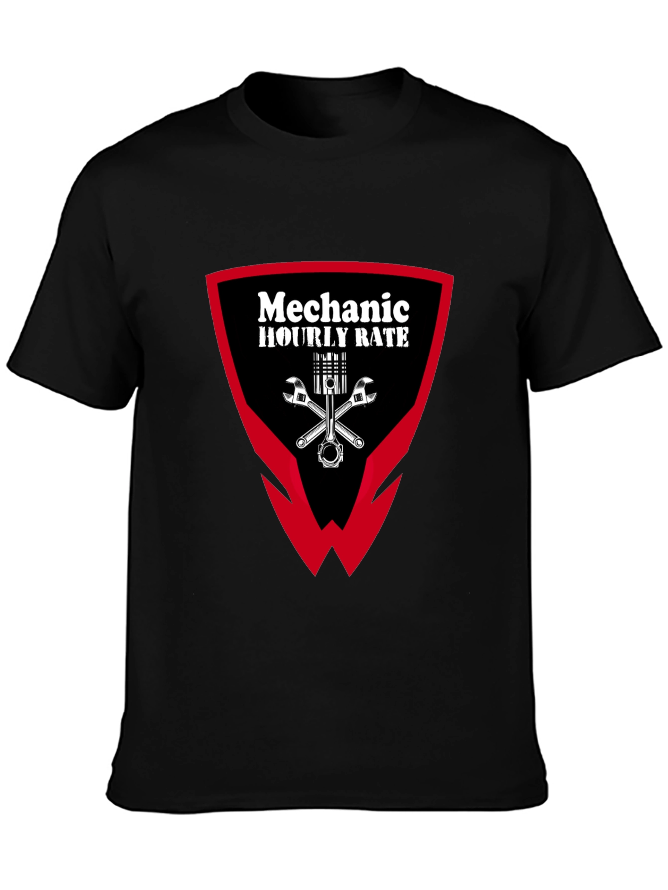 Mechanic Hourly Rate Graphic Tee - Black