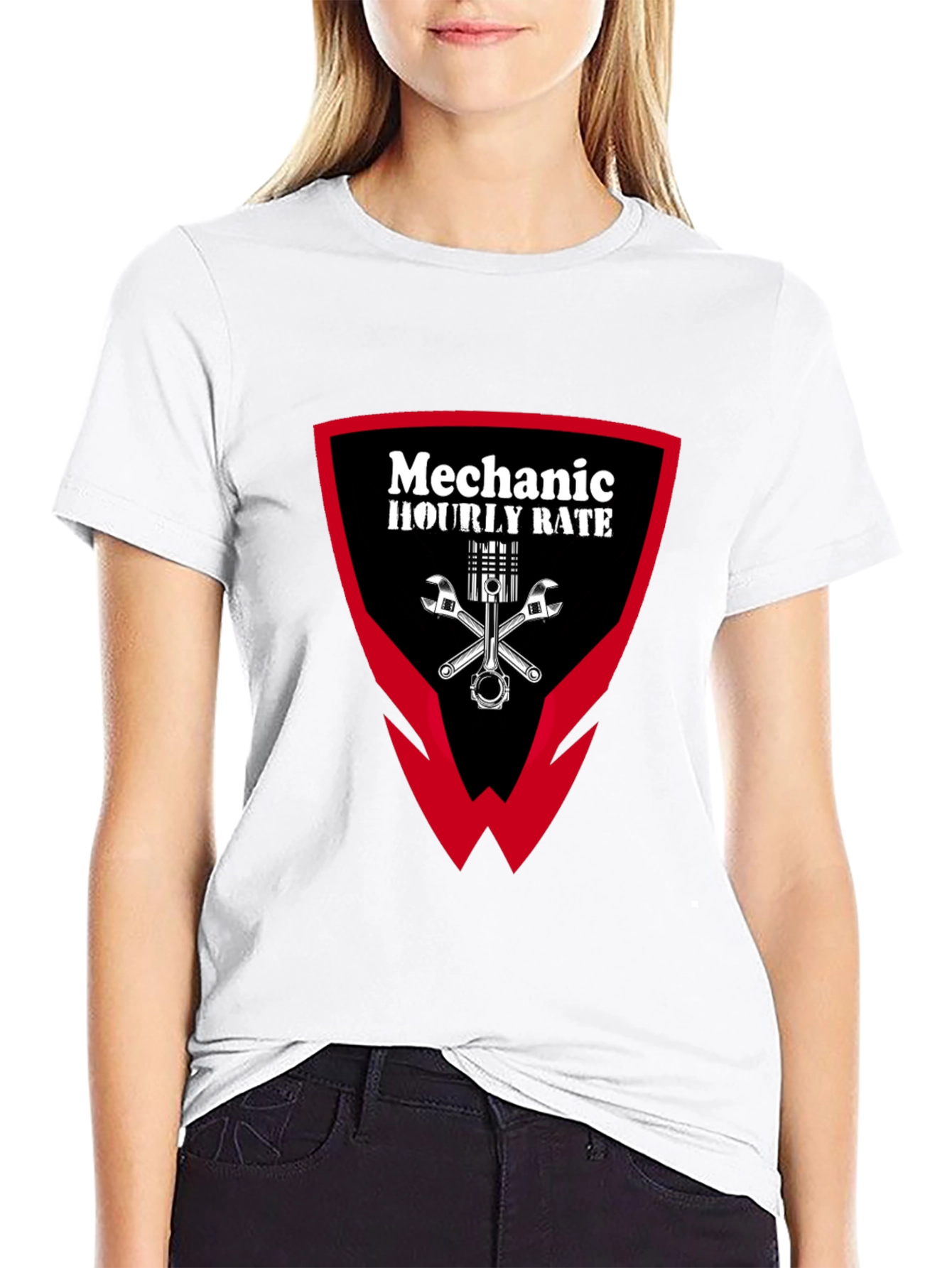 Mechanic Hourly Rate Graphic Tee - Black