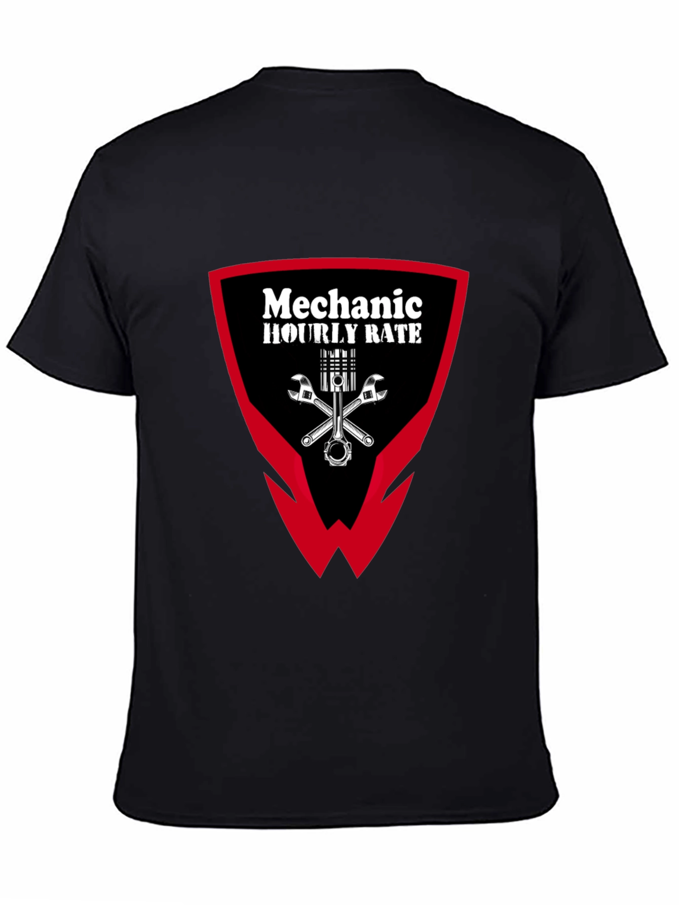 Mechanic Hourly Rate Graphic Tee - Black