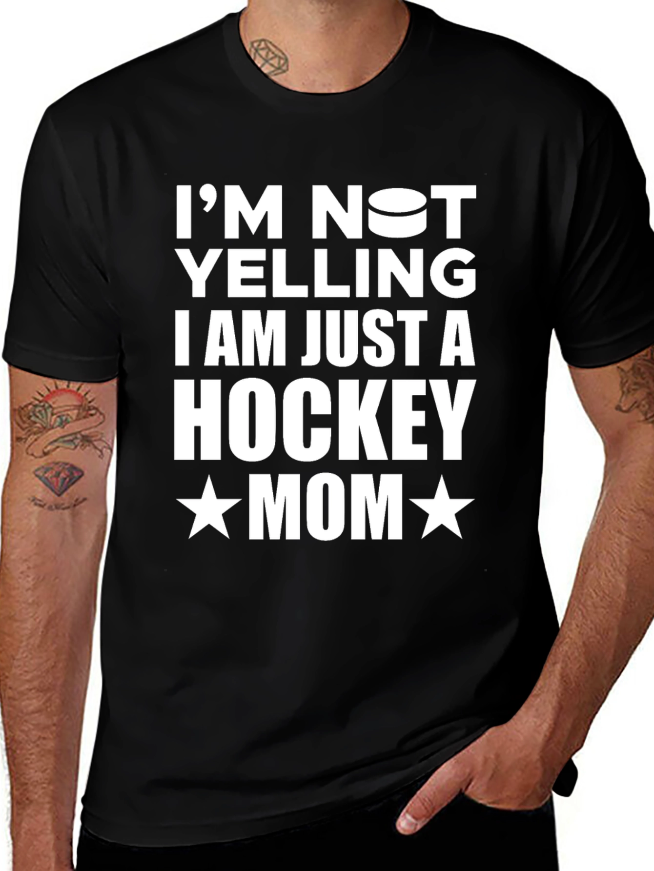 Hockey Mom Graphic Tee - Black