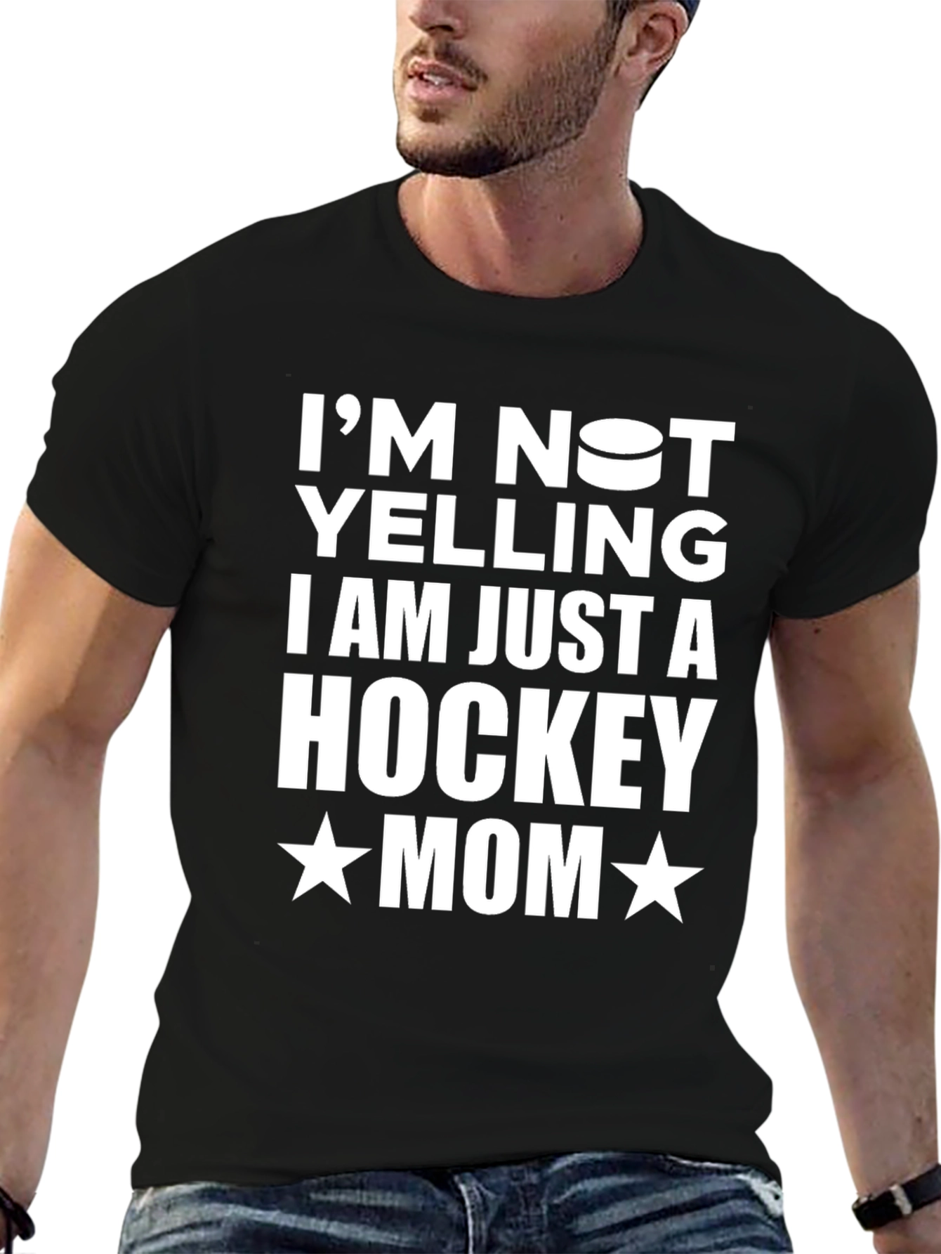 Hockey Mom Graphic Tee - Black
