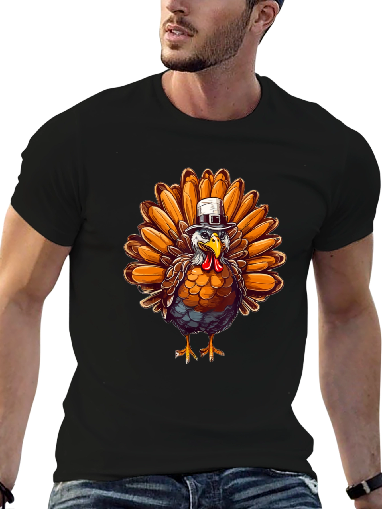 Thanksgiving Turkey Tee - Festive Fall Apparel