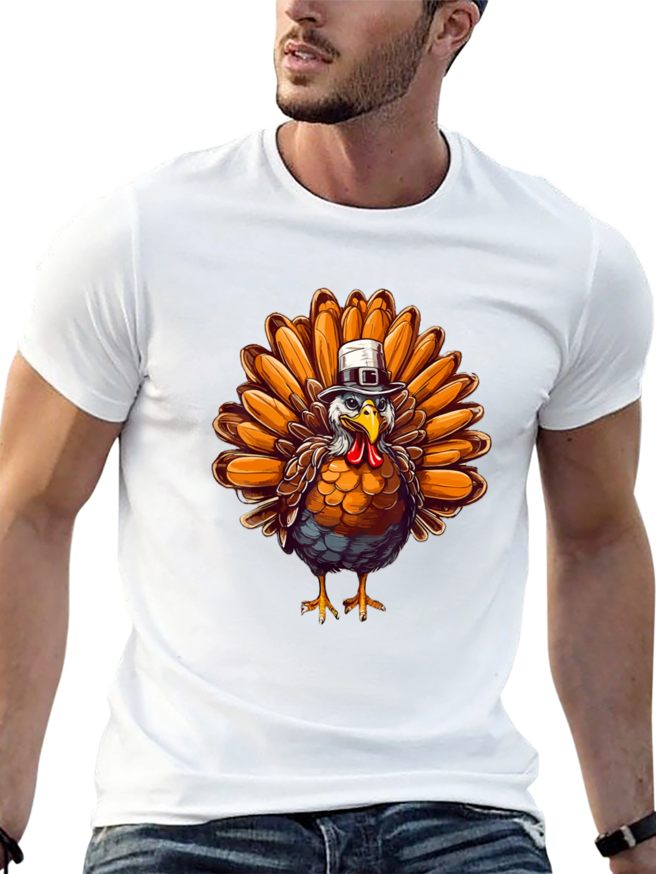 Thanksgiving Turkey Tee - Festive Fall Apparel