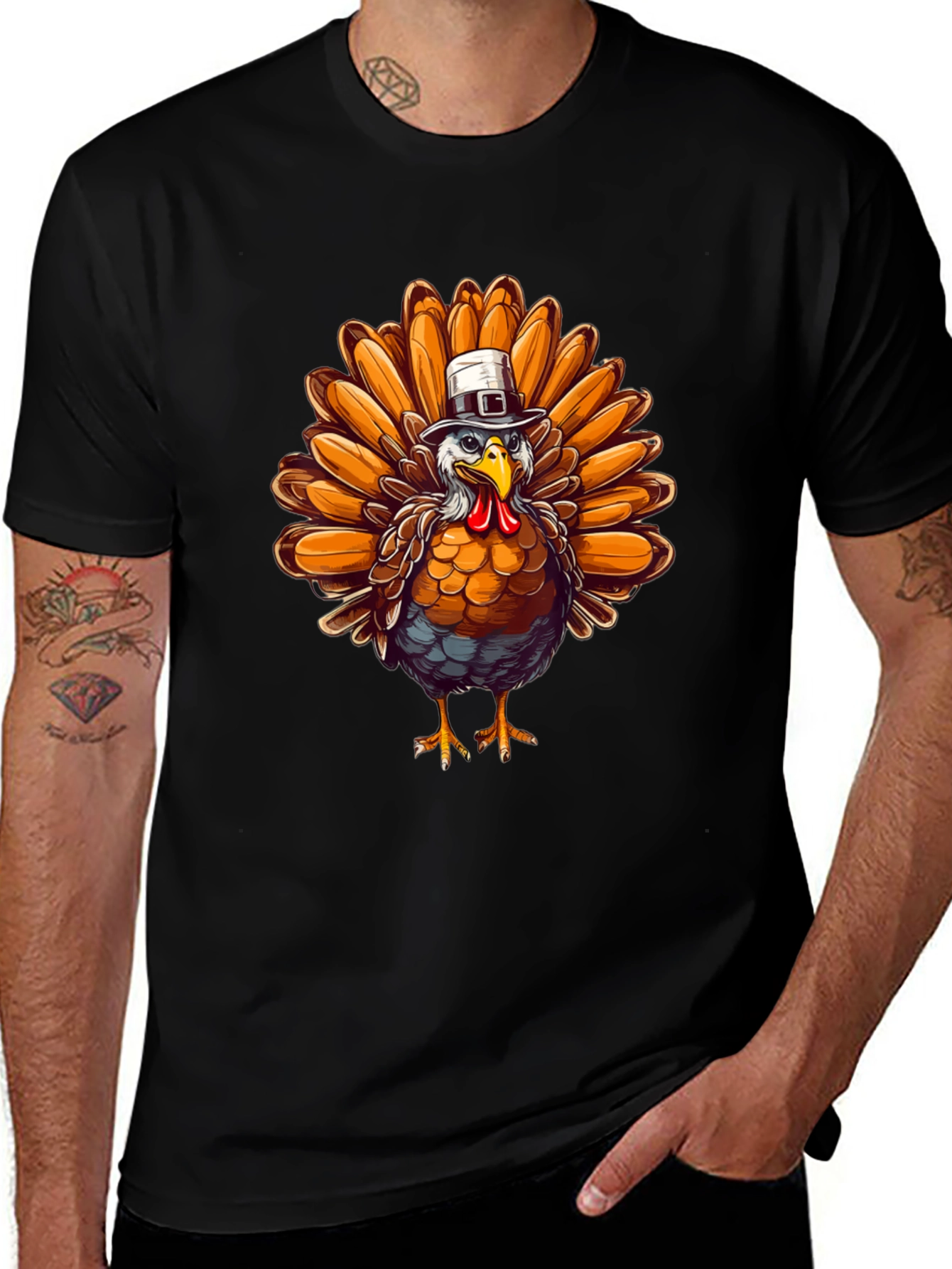 Thanksgiving Turkey Tee - Festive Fall Apparel