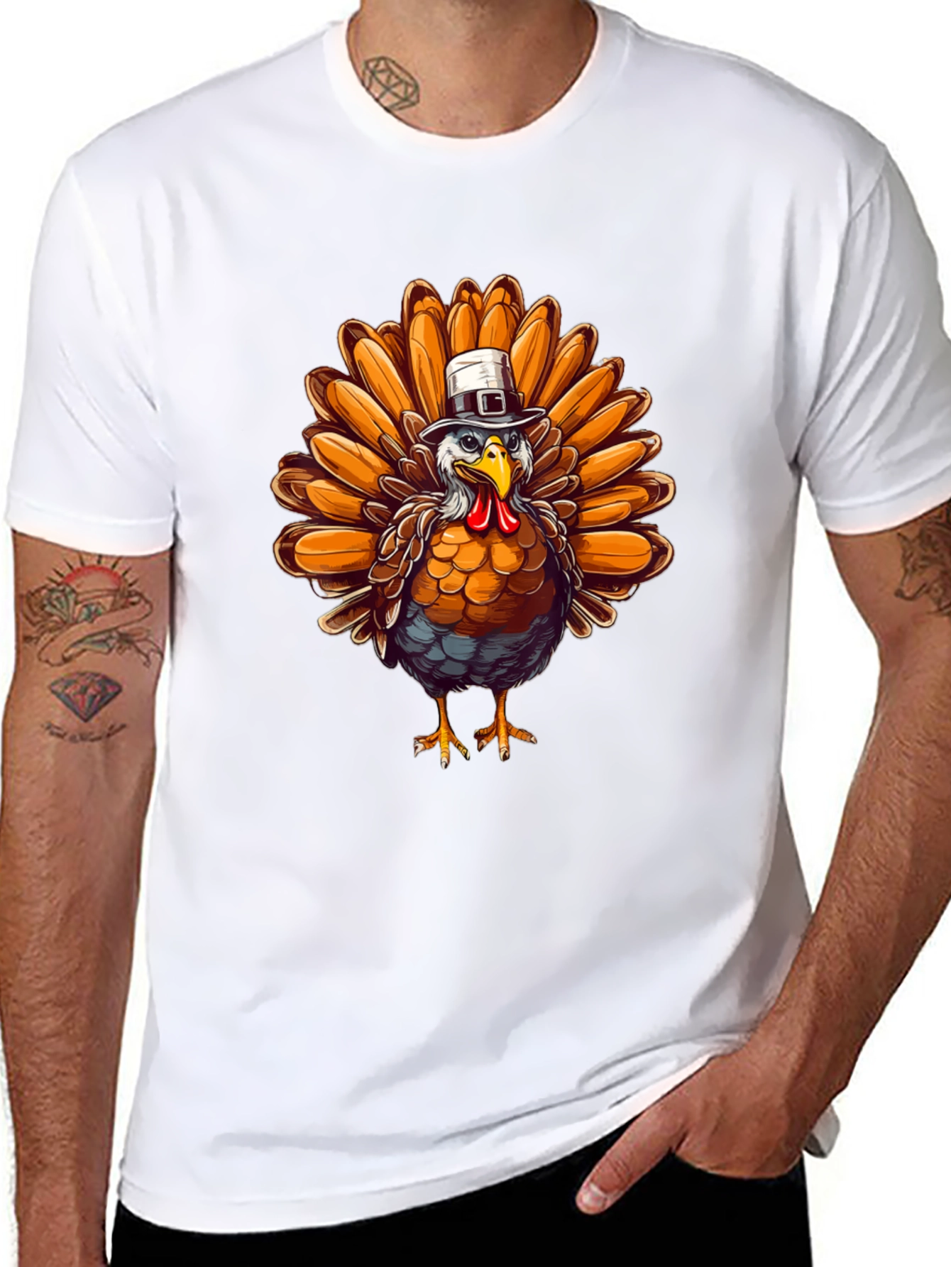 Thanksgiving Turkey Tee - Festive Fall Apparel
