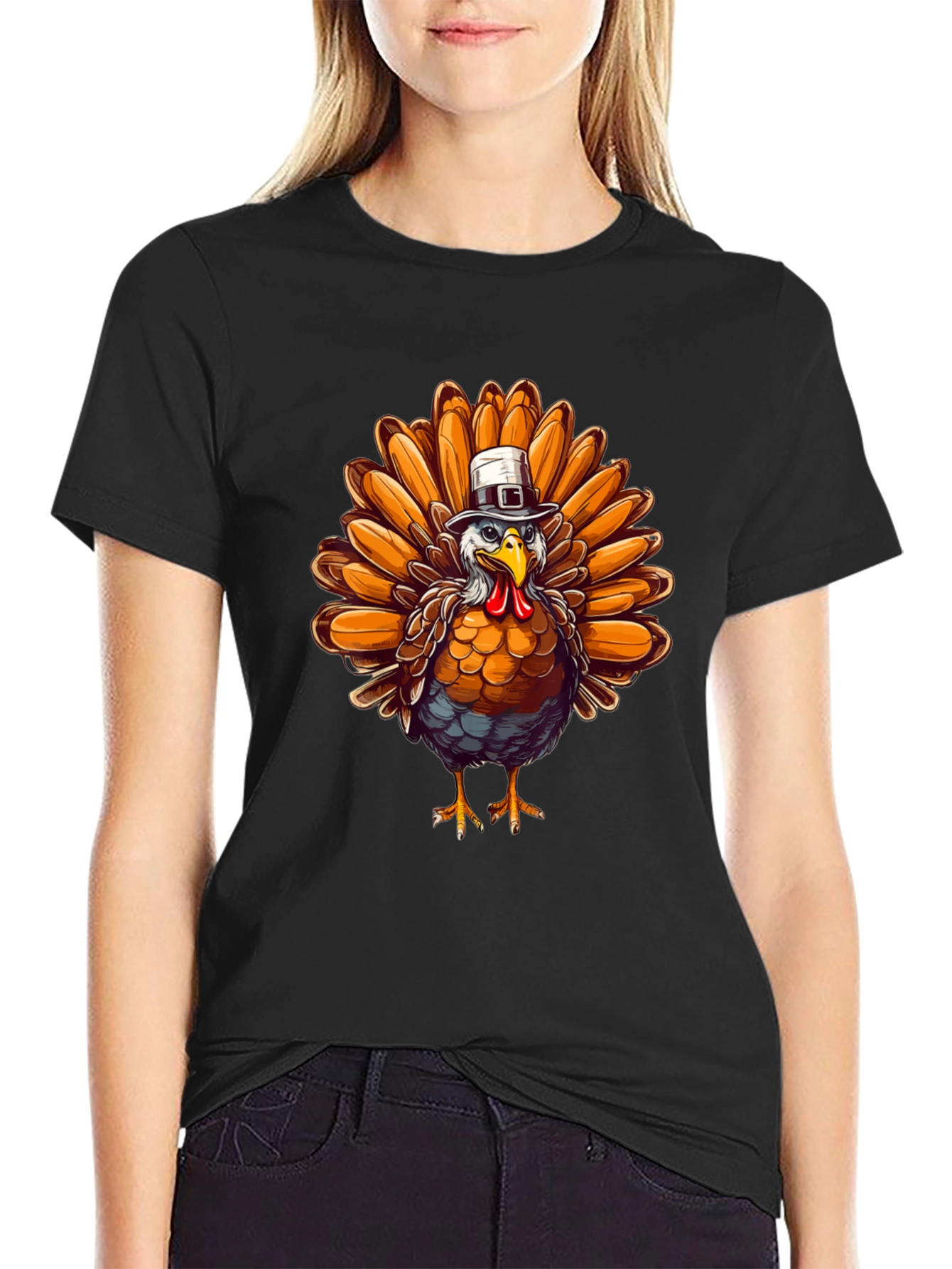 Thanksgiving Turkey Tee - Festive Fall Apparel