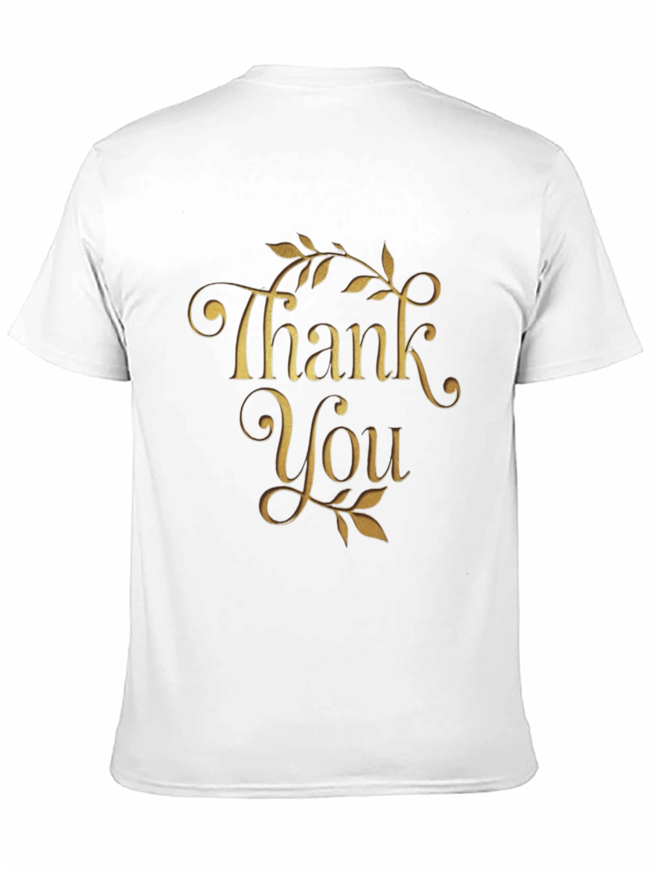 Thank You Graphic Tee - Black Cotton Blend