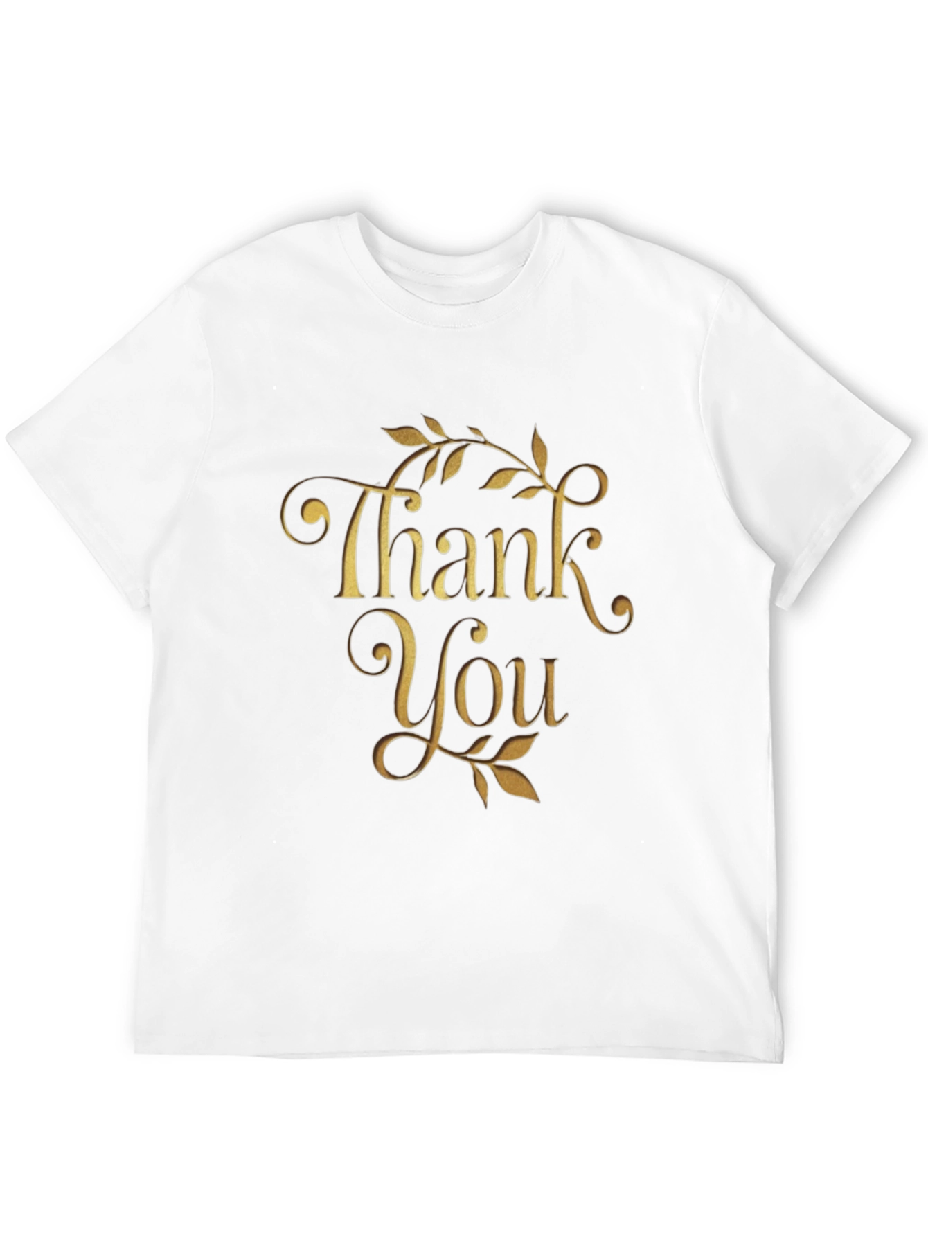 Thank You Graphic Tee - Black Cotton Blend