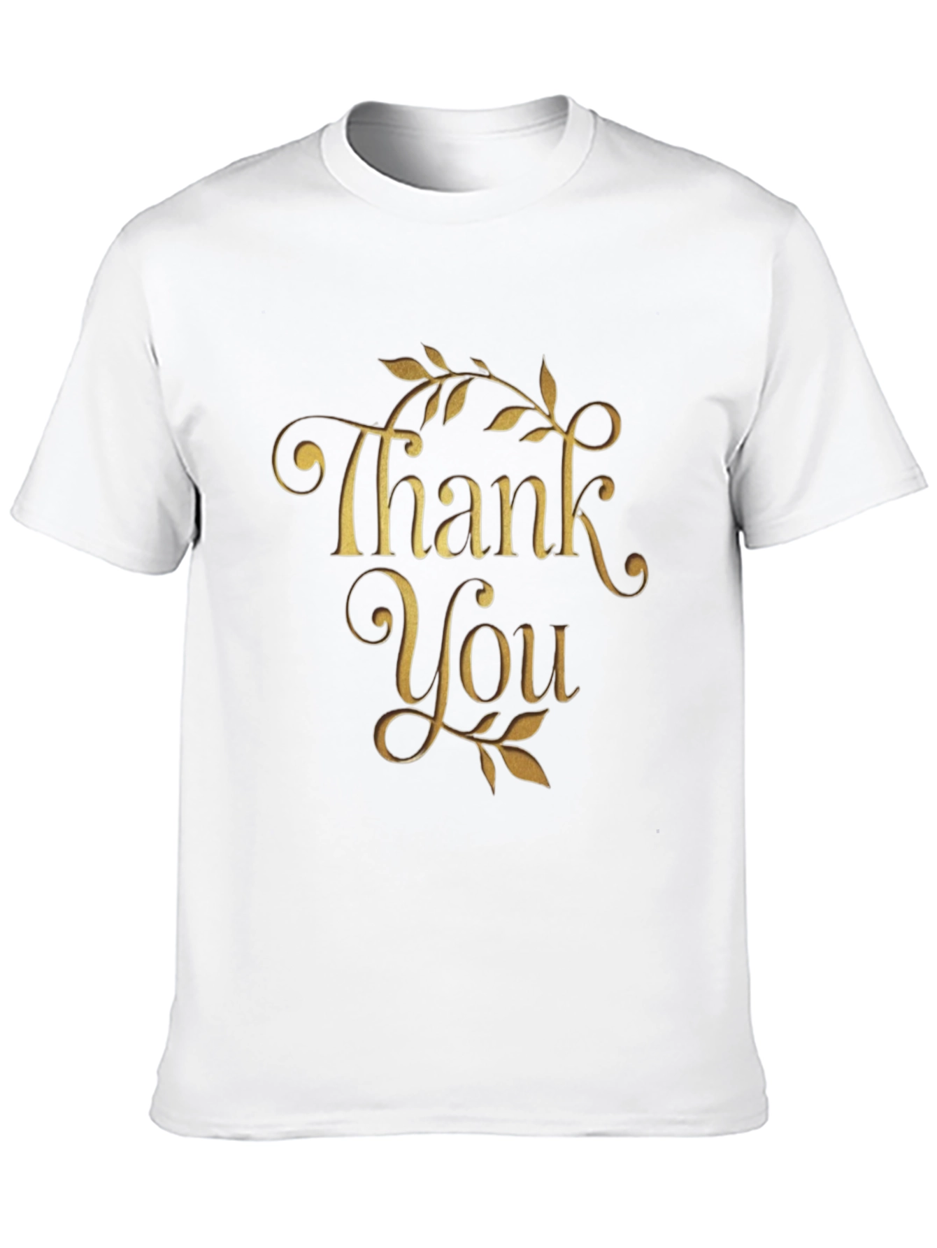Thank You Graphic Tee - Black Cotton Blend