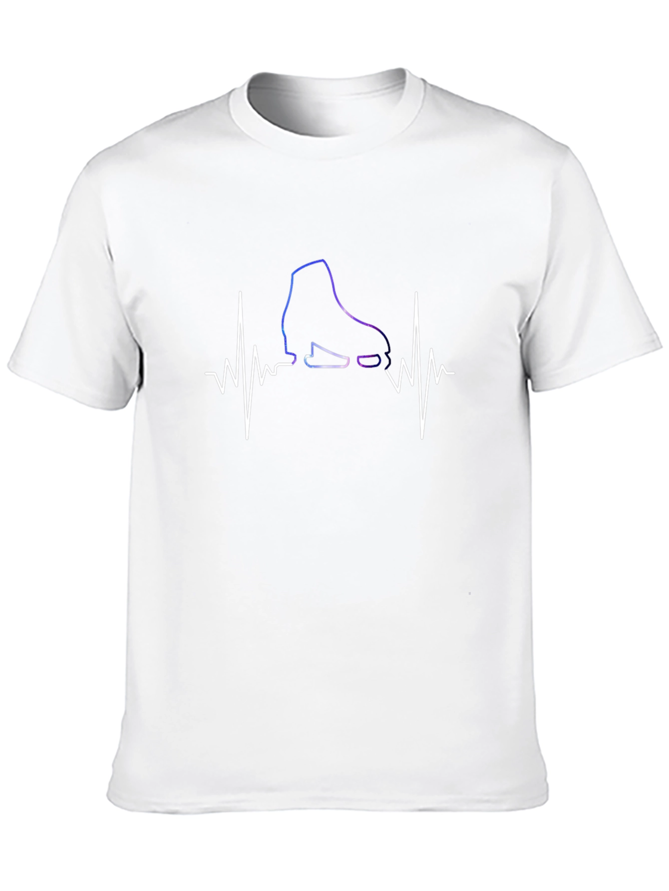 Skating Heartbeat T-Shirt - Cool Black Tee