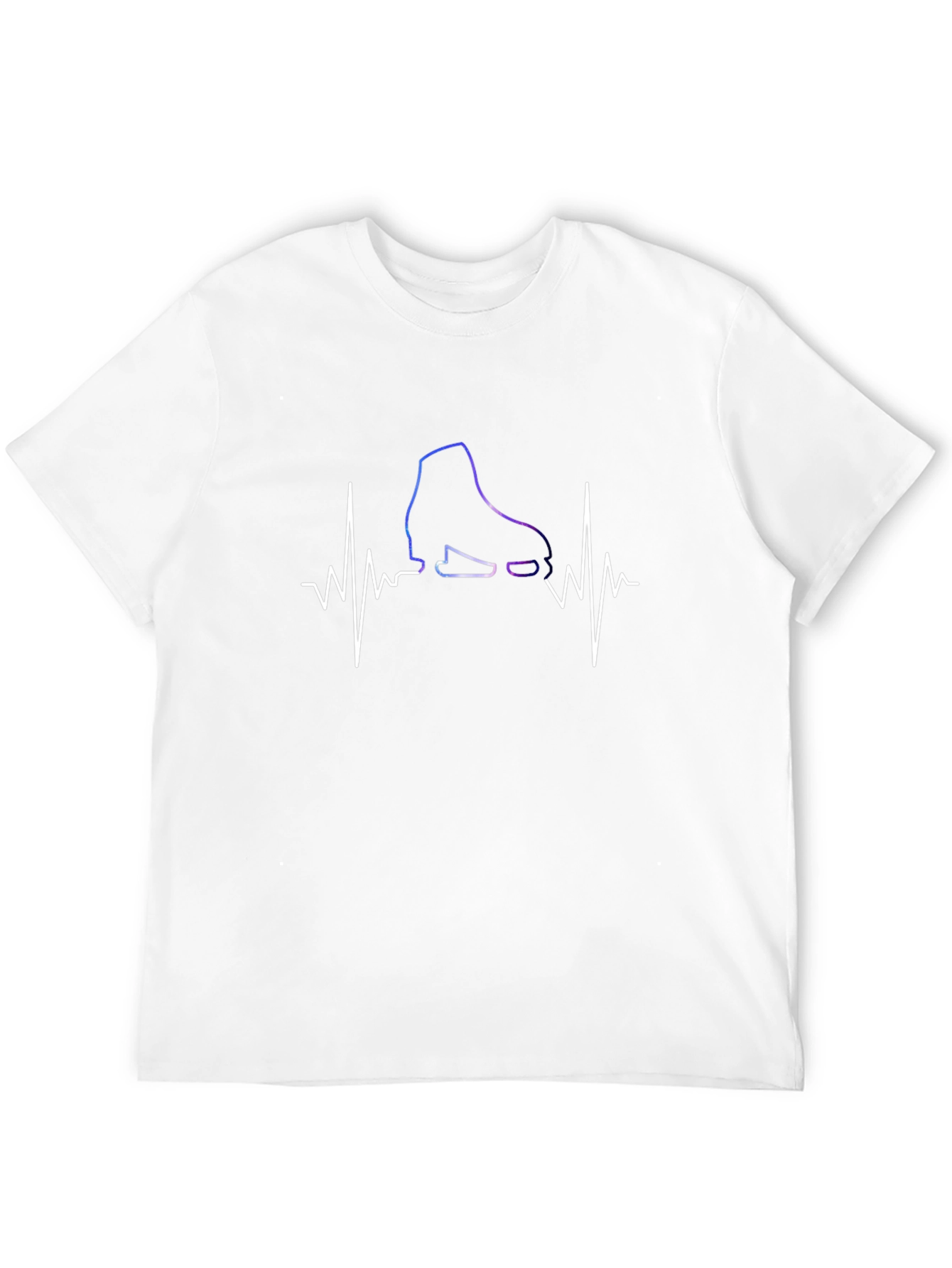Skating Heartbeat T-Shirt - Cool Black Tee