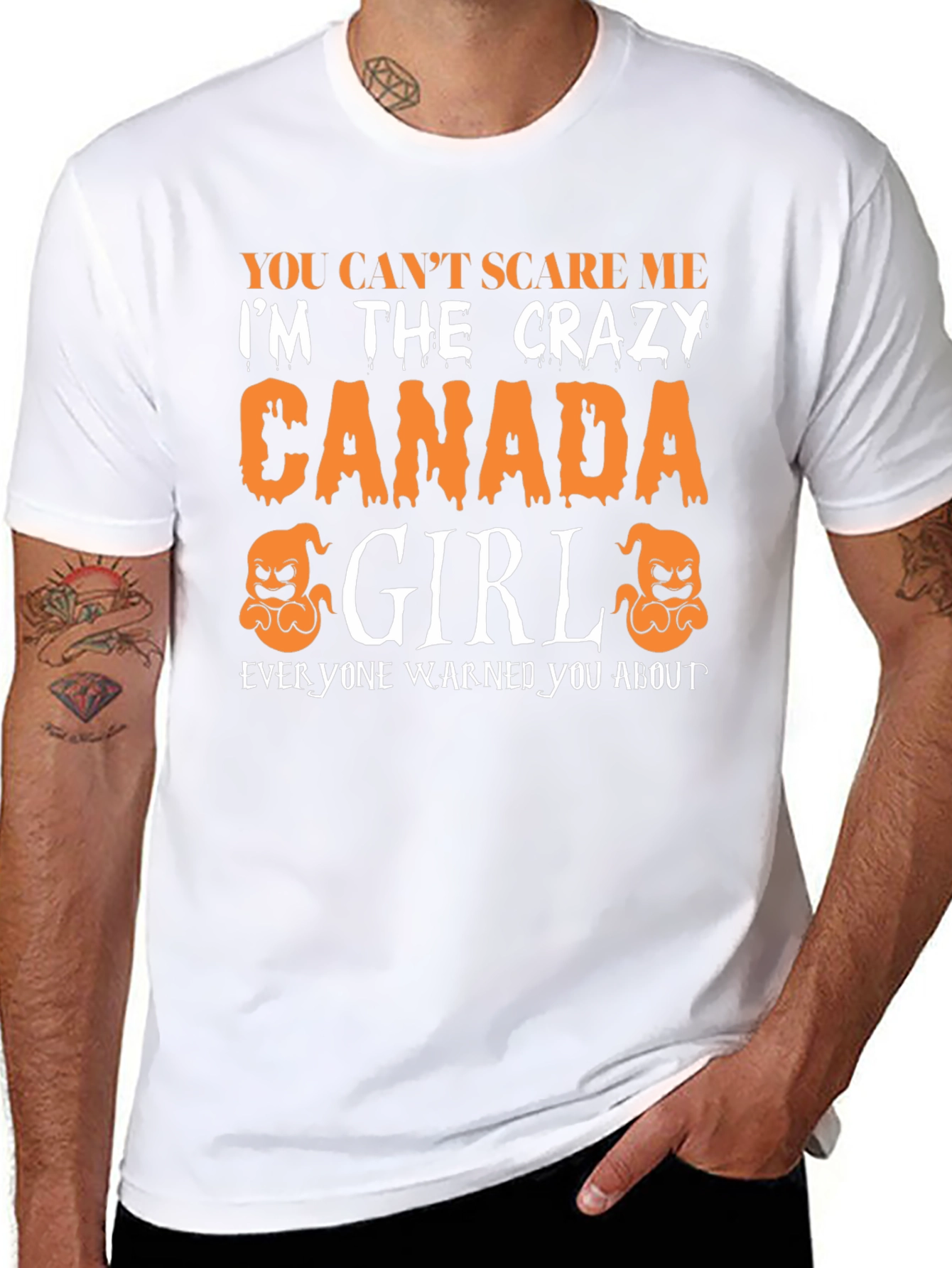 Crazy Canada Girl Halloween T-Shirt