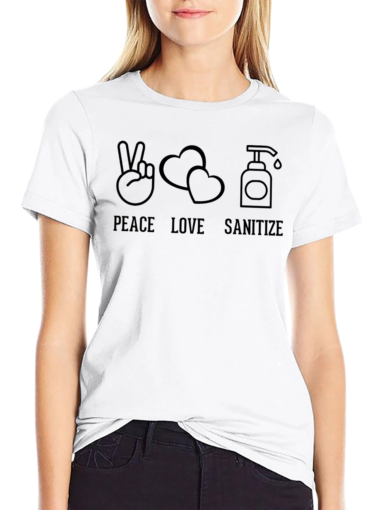 Peace Love Sanitize Graphic T-Shirt