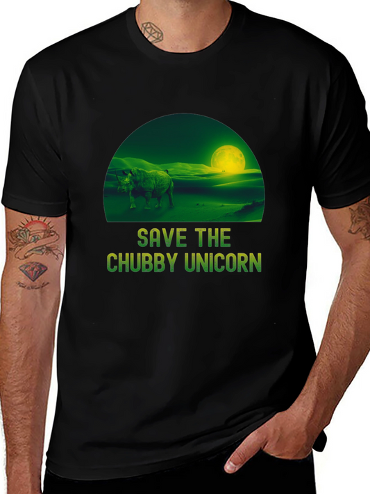 Save the Chubby Unicorn Graphic T-Shirt