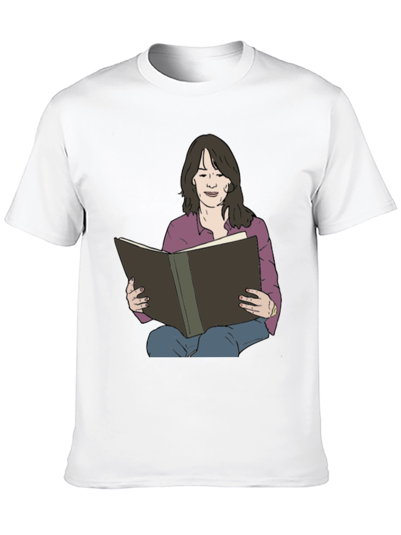Woman Reading Book Graphic Tee