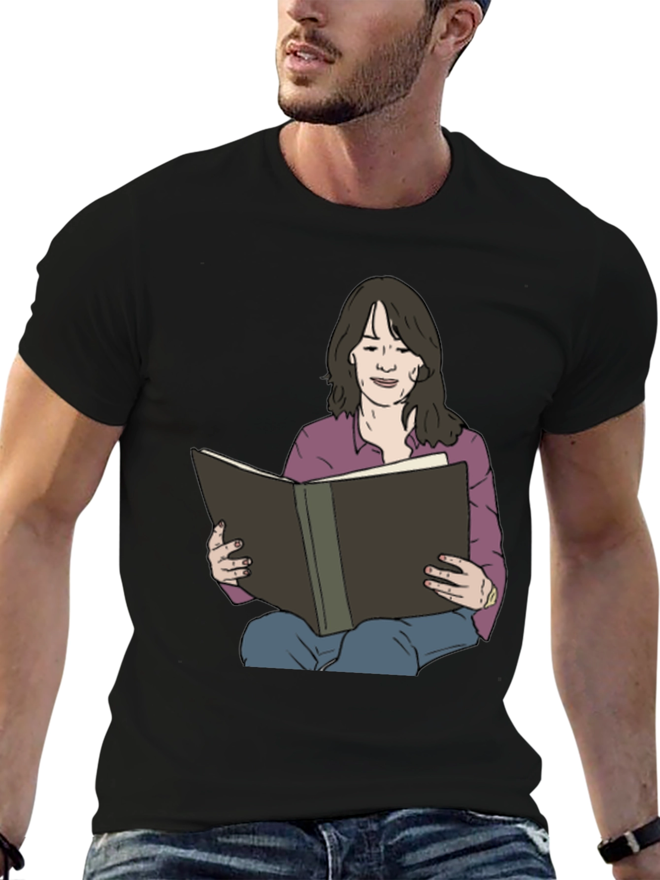 Woman Reading Book Graphic Tee