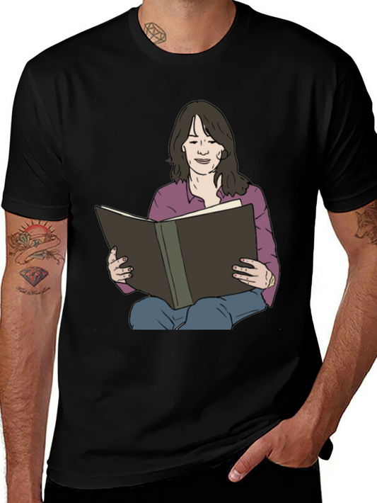 Woman Reading Book Graphic Tee