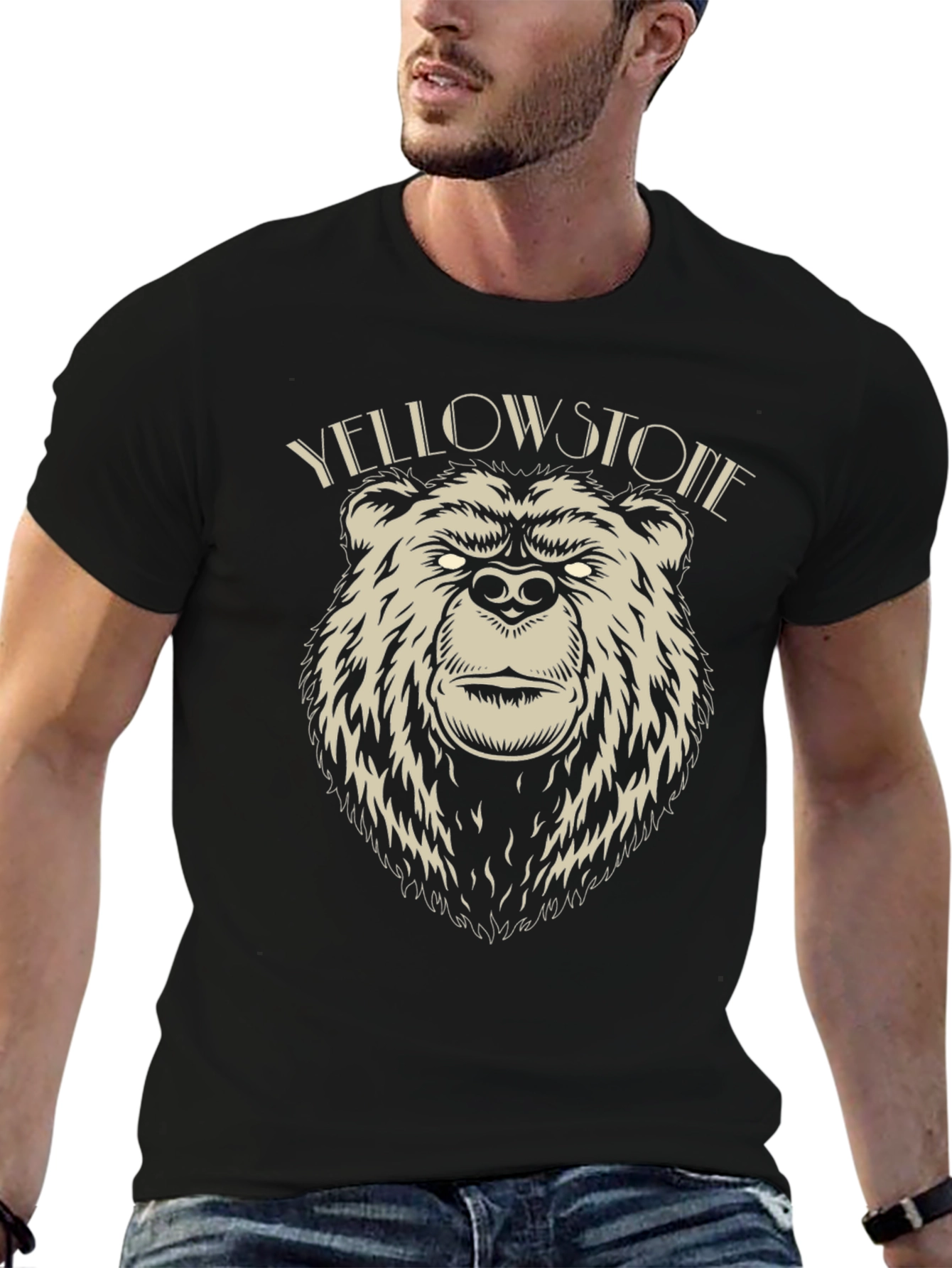 Yellowstone Bear T-Shirt - Black Graphic Tee