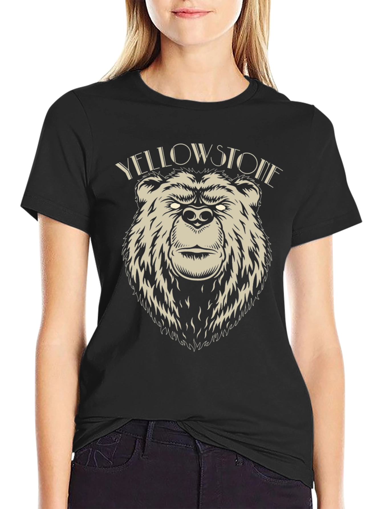 Yellowstone Bear T-Shirt - Black Graphic Tee