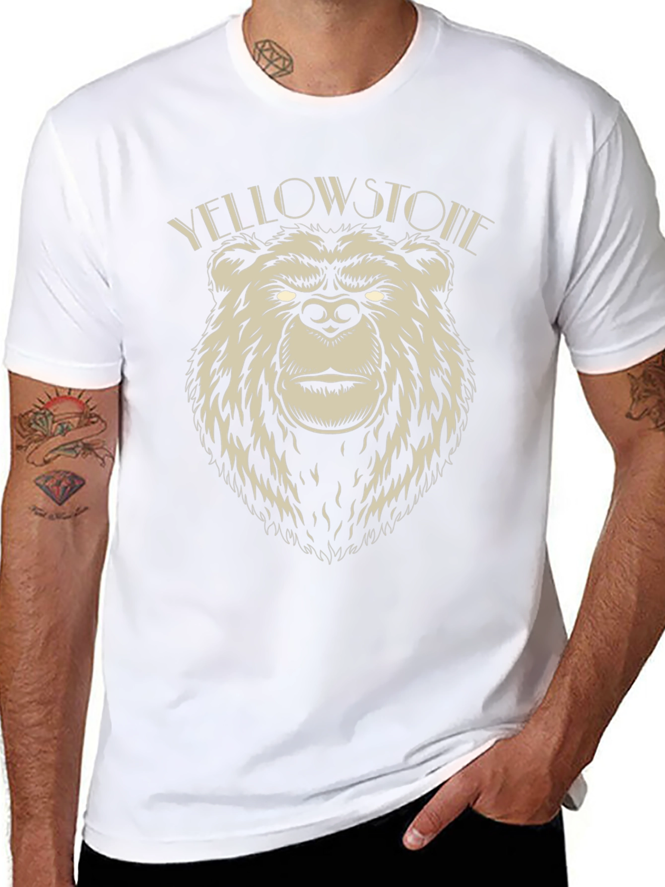 Yellowstone Bear T-Shirt - Black Graphic Tee