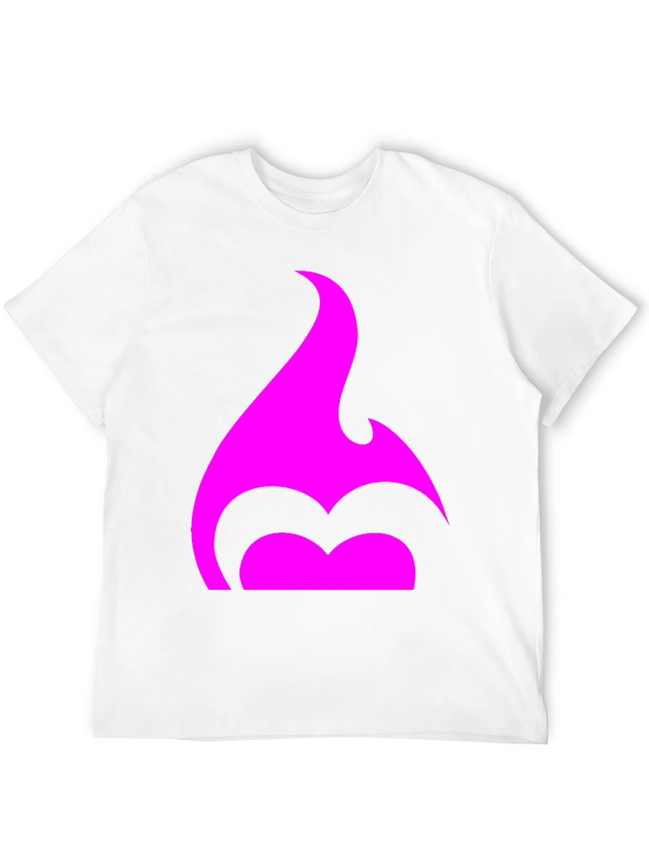 Black T-Shirt with Pink Flame Graphic