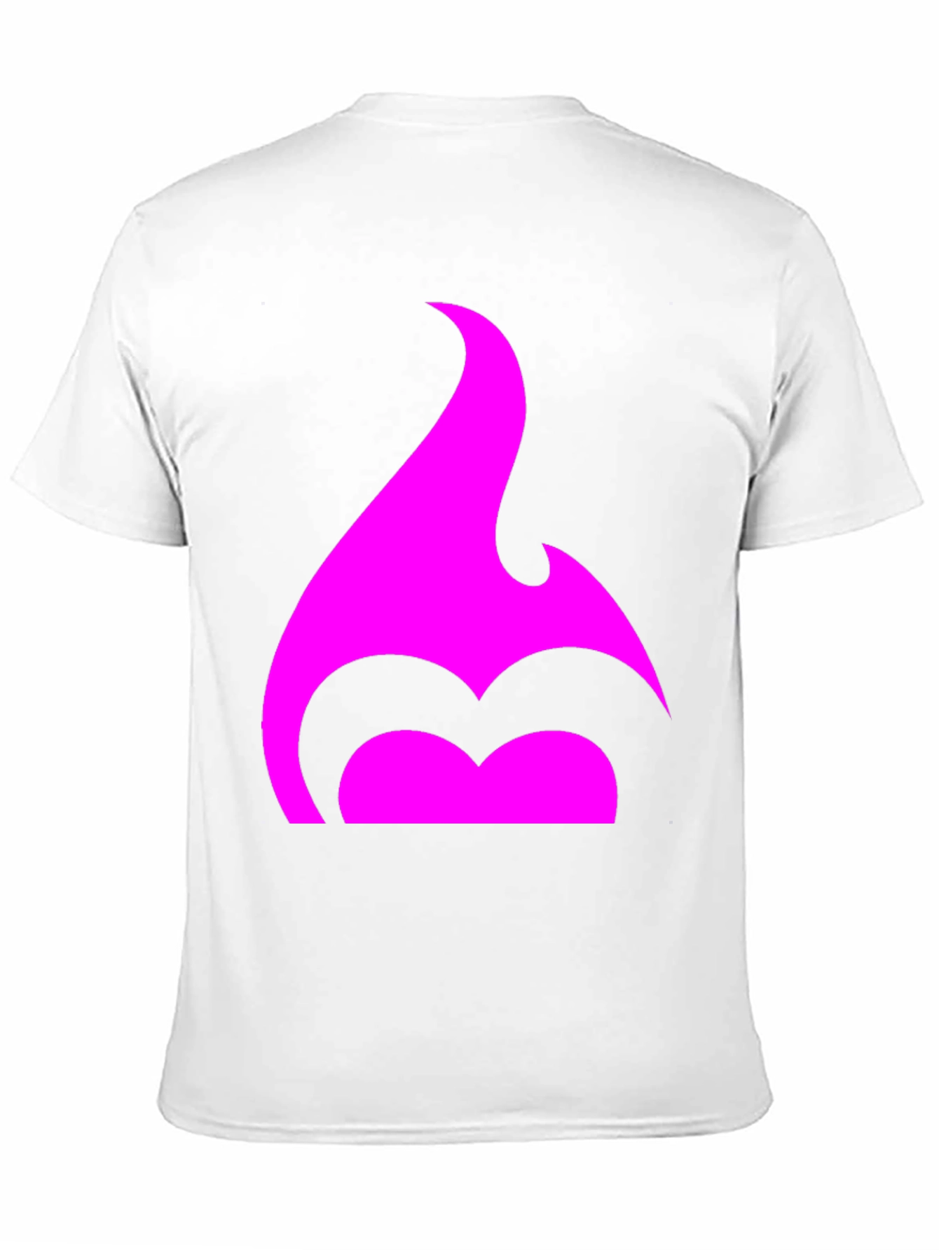 Black T-Shirt with Pink Flame Graphic