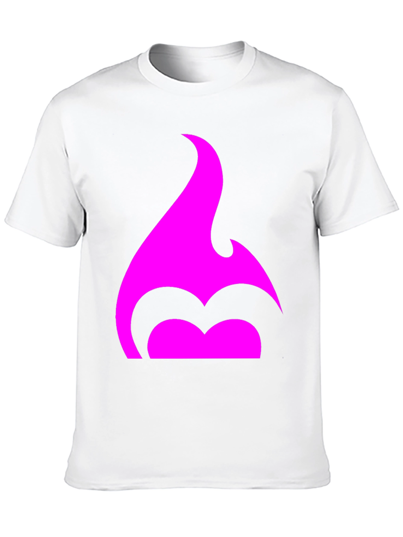 Black T-Shirt with Pink Flame Graphic