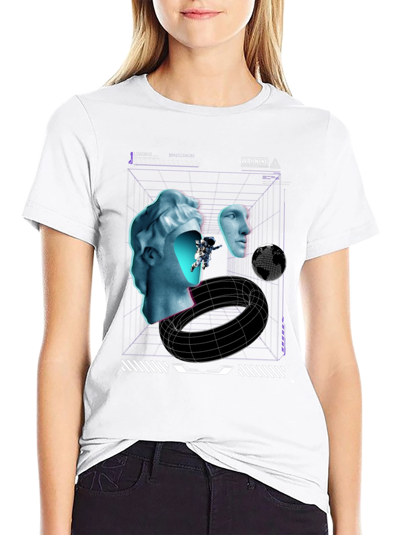 Cyberpunk Sculpture Black T-Shirt