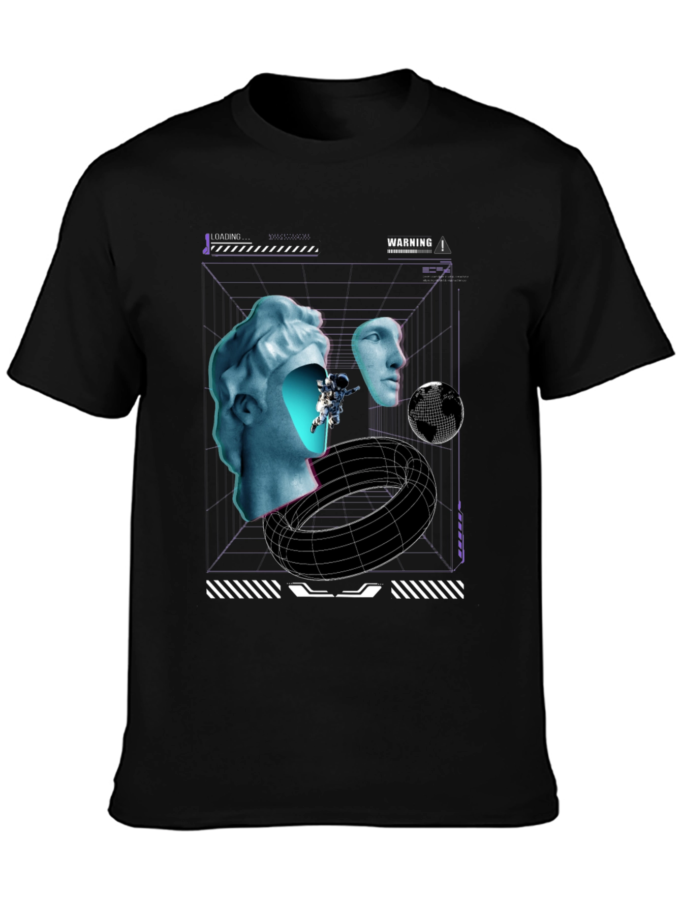 Cyberpunk Sculpture Black T-Shirt