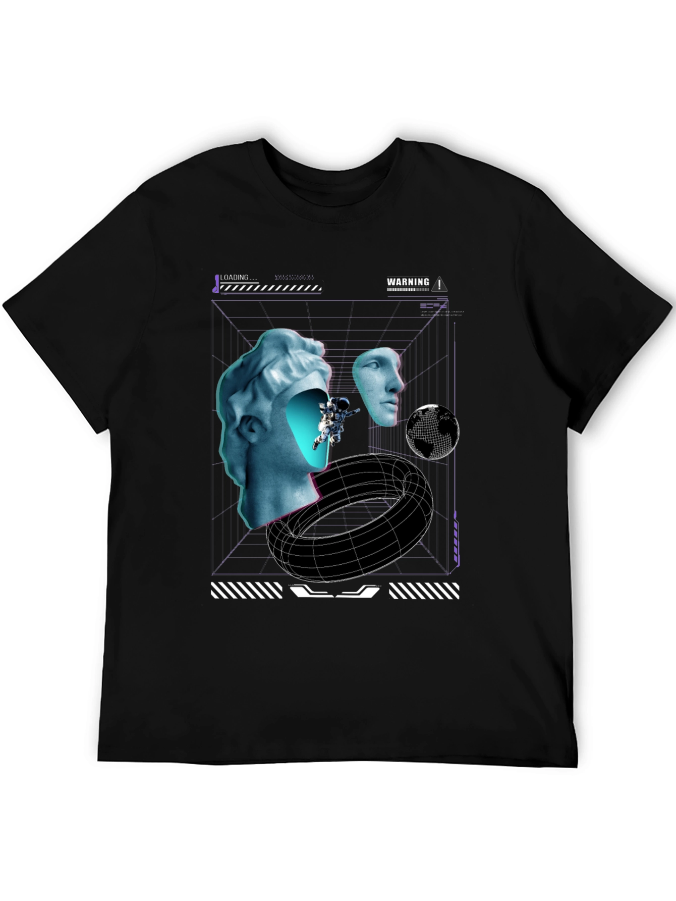 Cyberpunk Sculpture Black T-Shirt