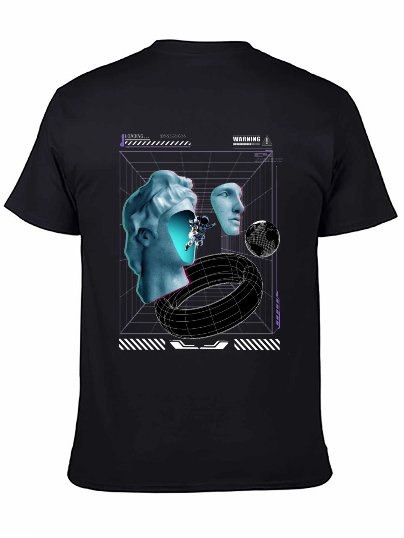 Cyberpunk Sculpture Black T-Shirt