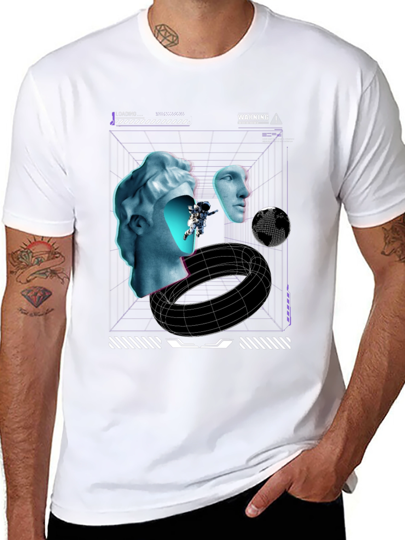 Cyberpunk Sculpture Black T-Shirt