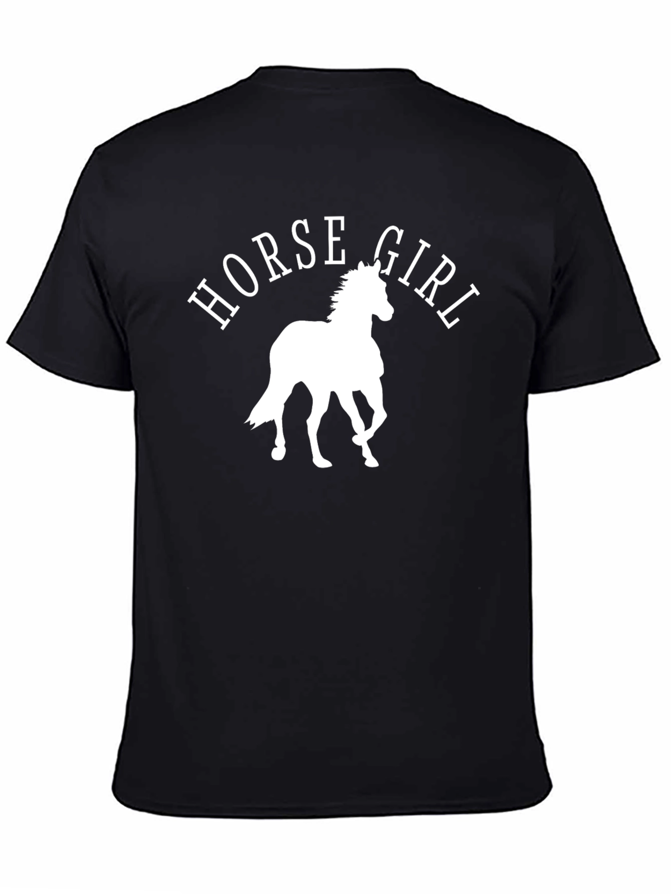 Horse Girl Graphic Tee - Black Cotton T-Shirt
