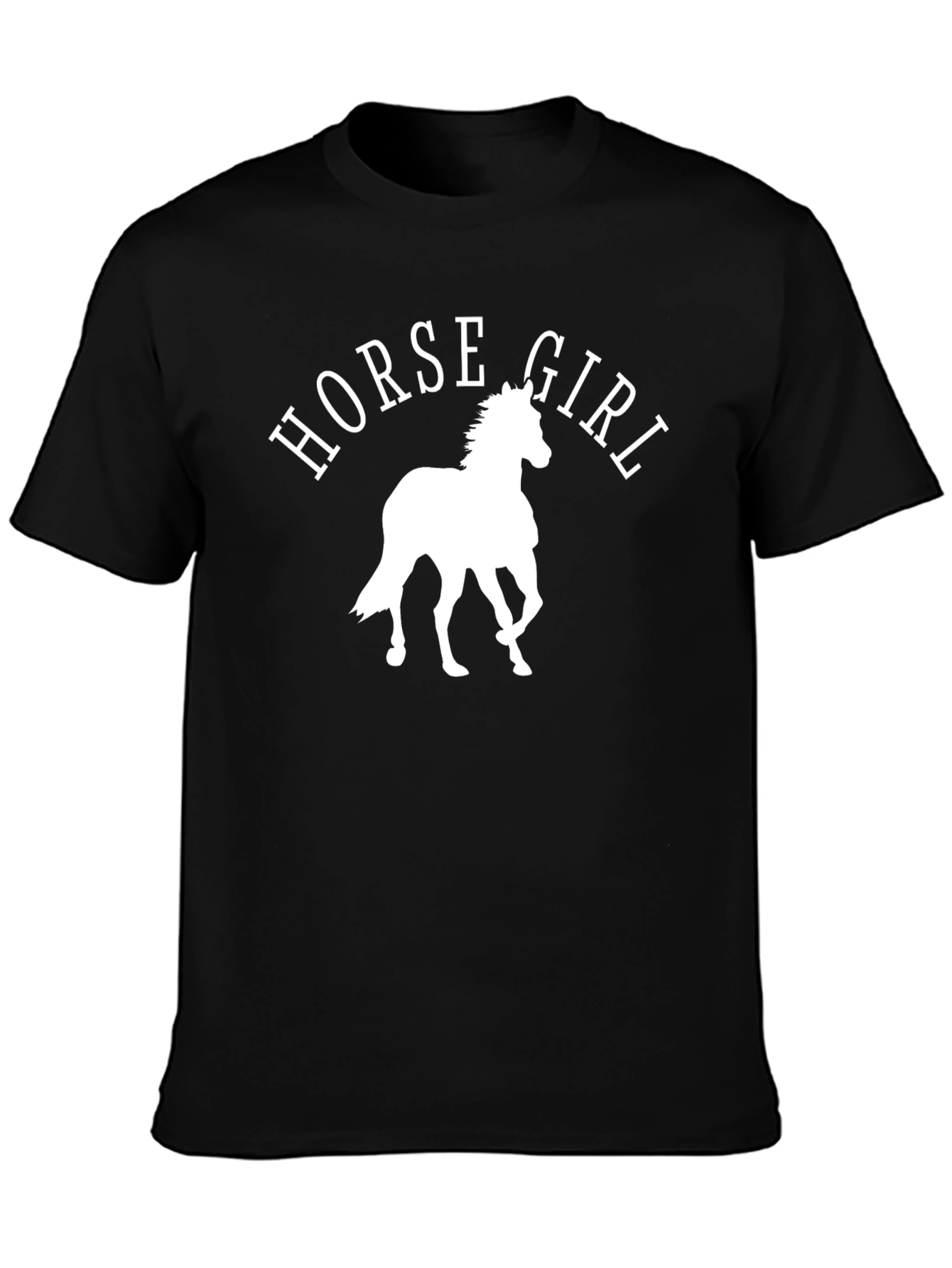 Horse Girl Graphic Tee - Black Cotton T-Shirt