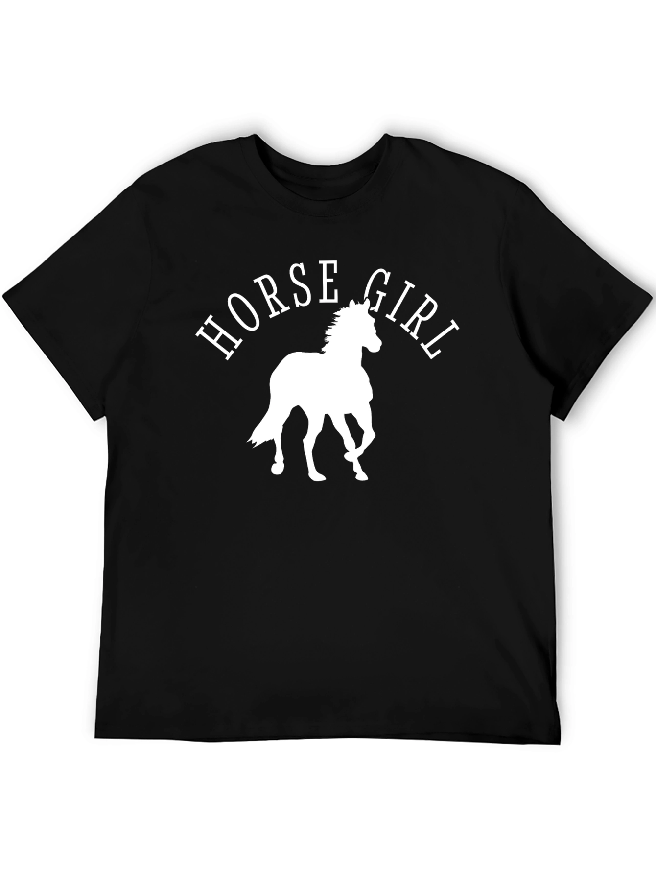 Horse Girl Graphic Tee - Black Cotton T-Shirt