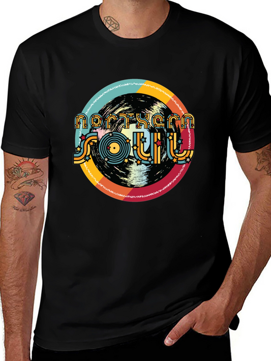 Retro Northern Soul Record T-Shirt - Vintage Music Style