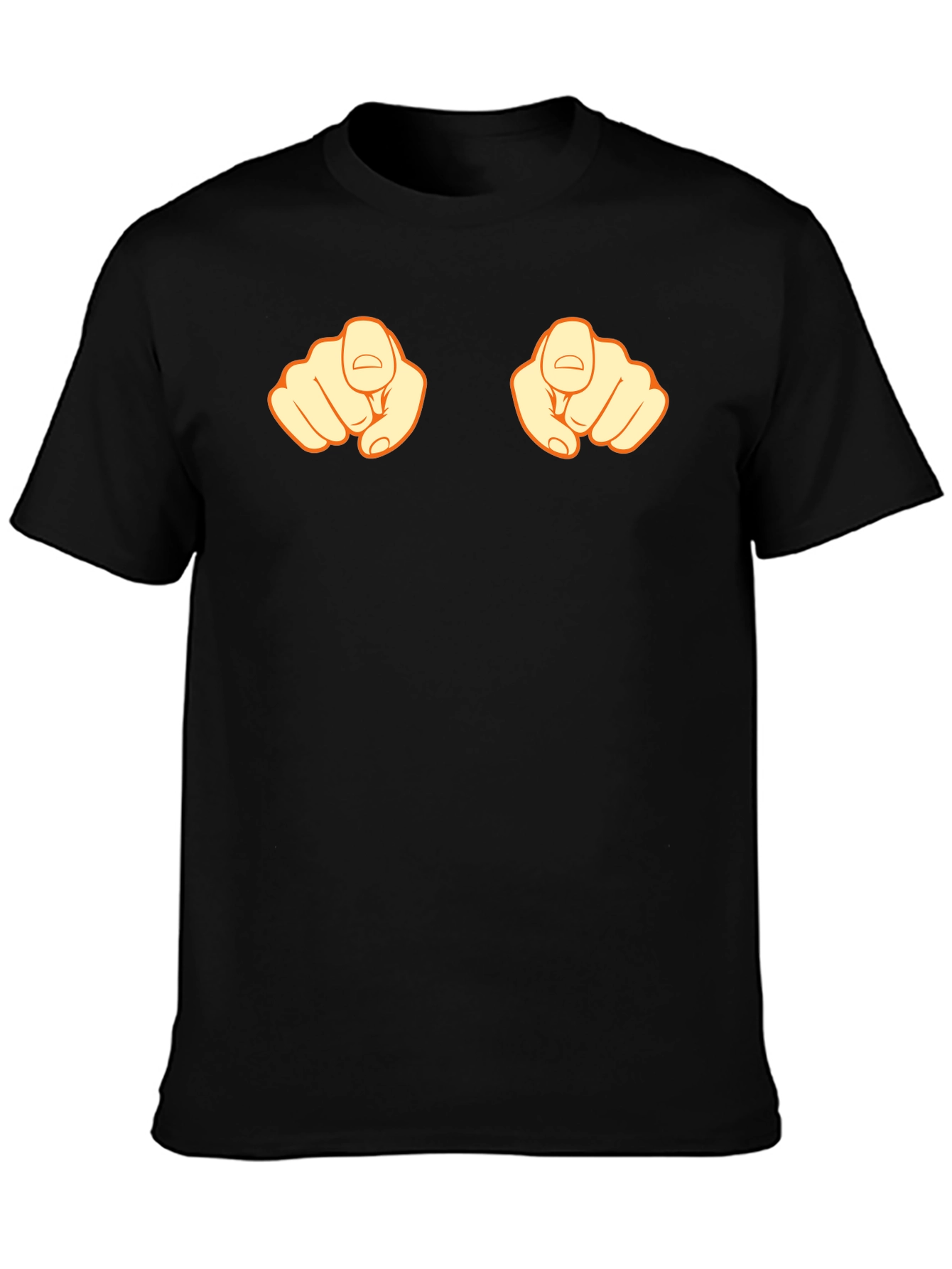 Pointing Fingers Graphic Tee - Black