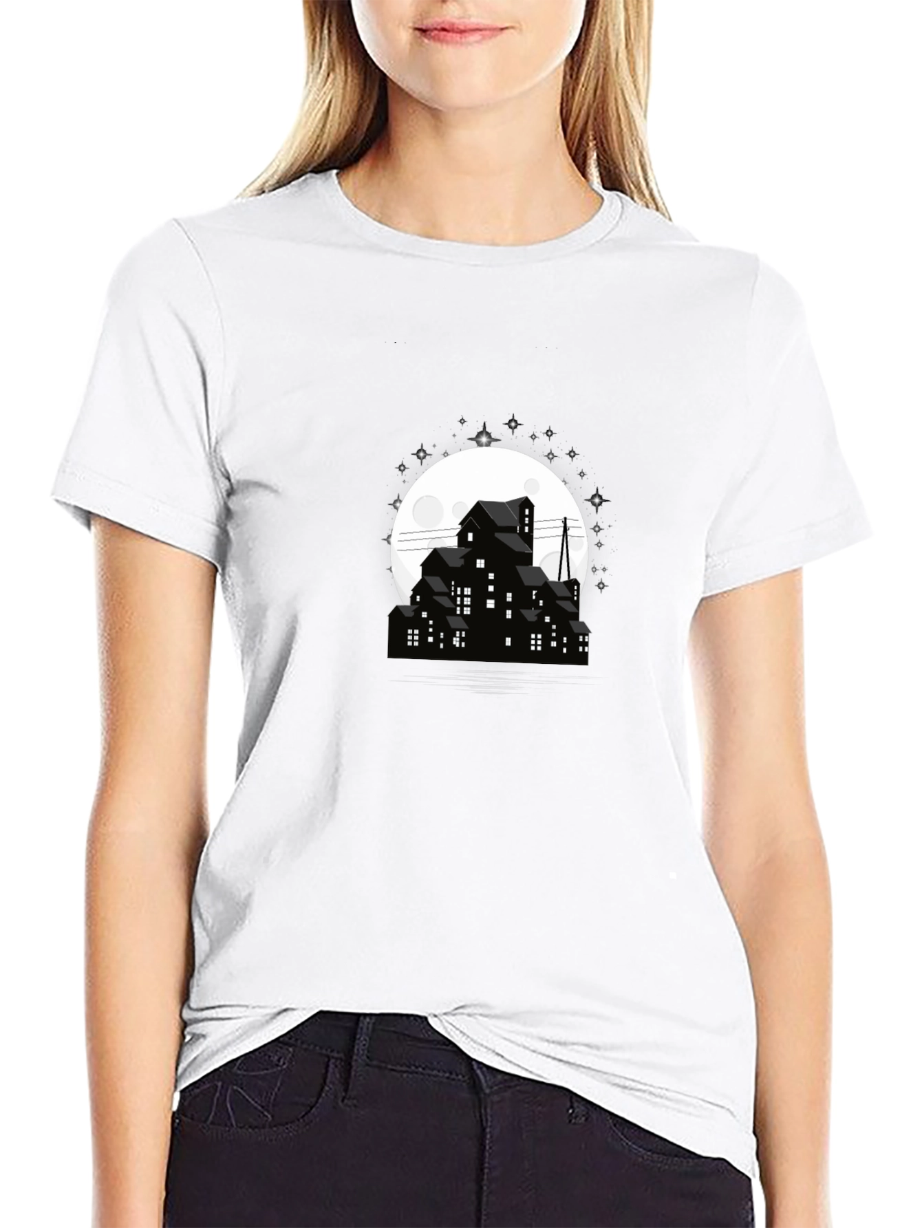 Moonlit City T-Shirt - Dark and Stylish